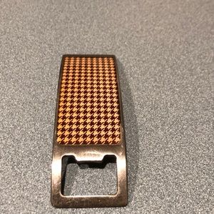 Metal Checkered Curved Bottle Opener